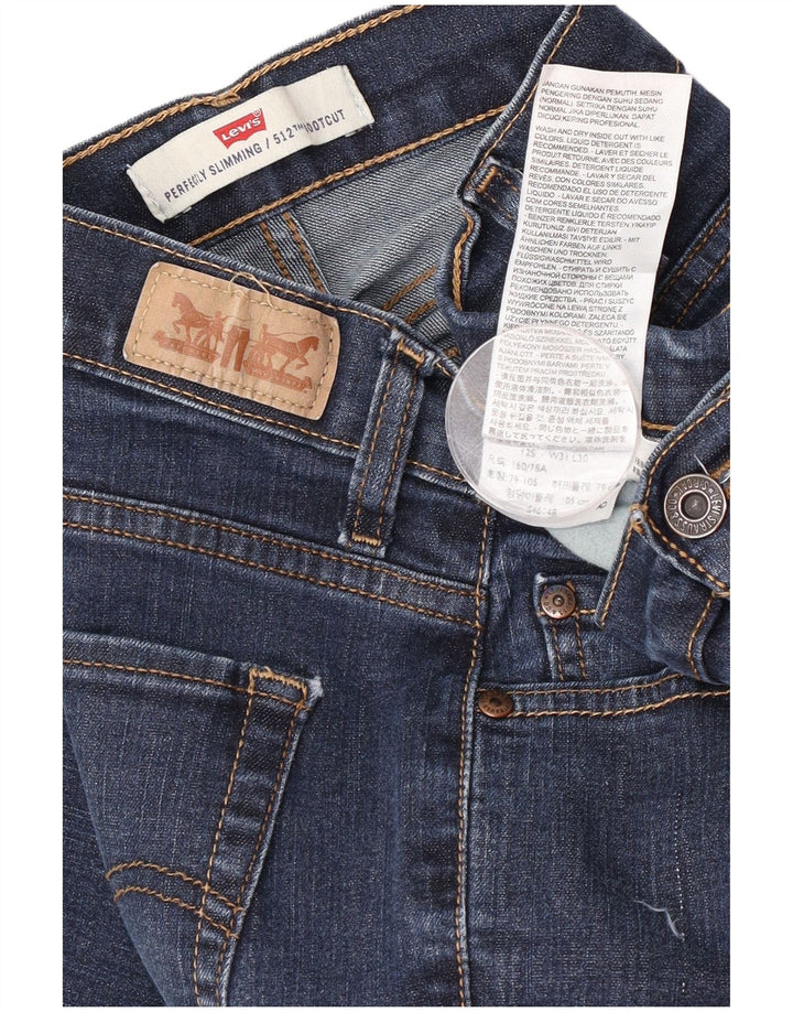 Levi's Womens 512 Perfectly Slanking Bootcut Jeans W31 L30 Blue Cotton
