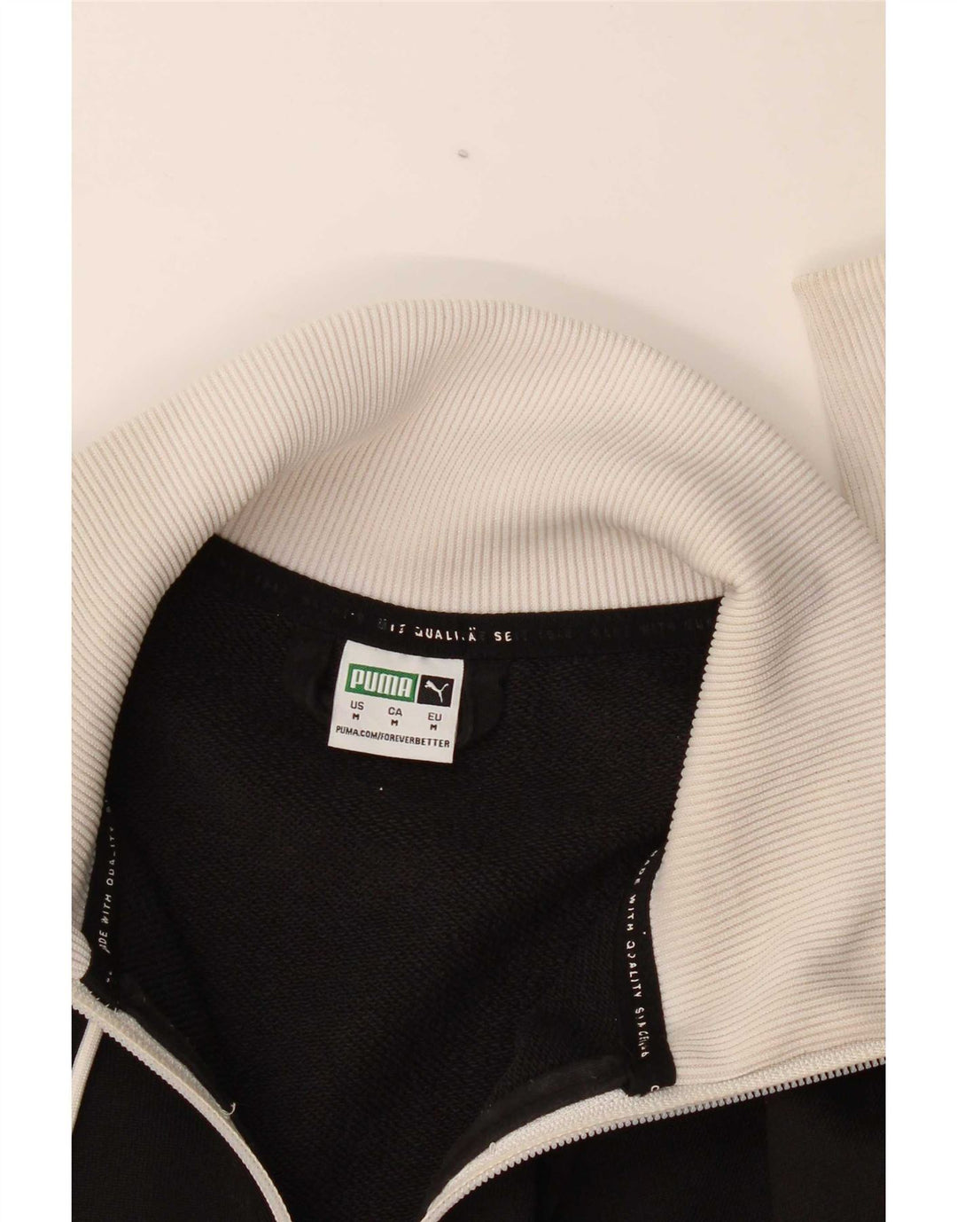 Puma Womens Crop træningsdragt topjakke UK 14 Medium Black Colourblock