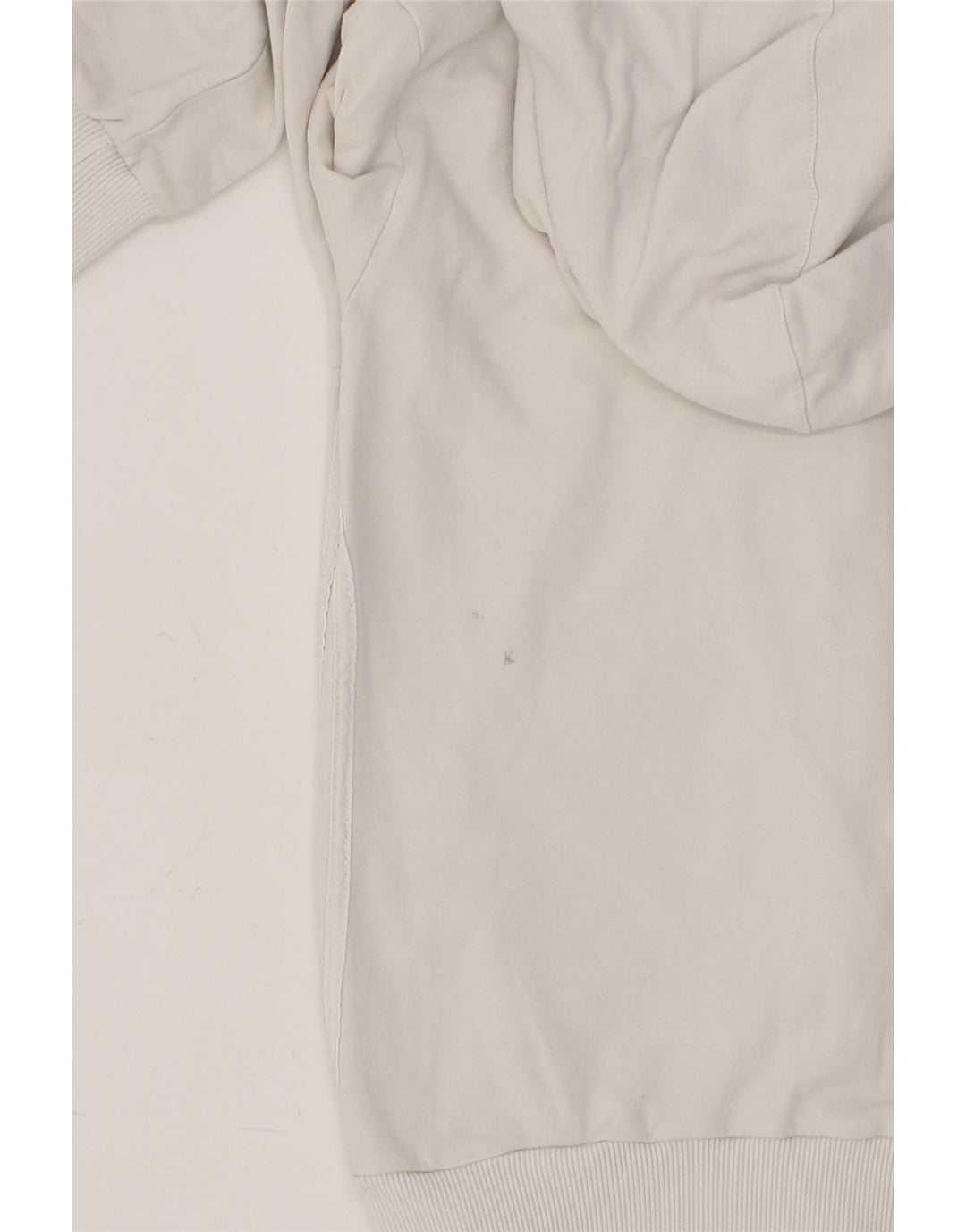 ADIDAS Womens Zip Hoodie Sweater UK 14 Medium White Vintage Adidas and Second-Hand Adidas from Messina Hembry 