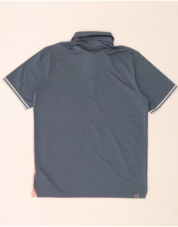 Puma herre poloshirt Medium marineblå stribet polyester