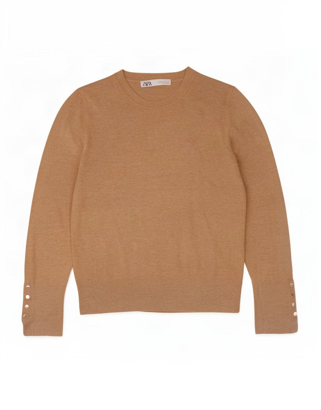 Zara Dame sweater med rund hals DK 12 Medium Beige