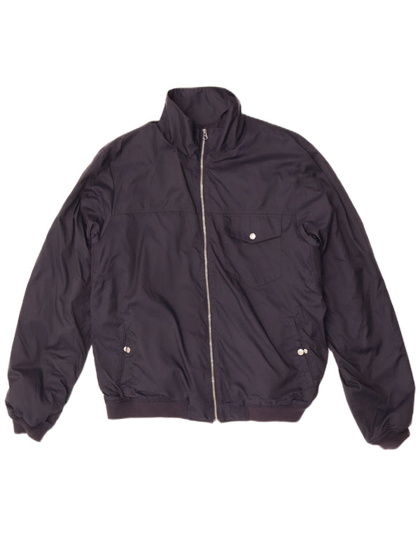 Gap Herre Bomber Jacket UK 38 Medium Navy Blue Nylon