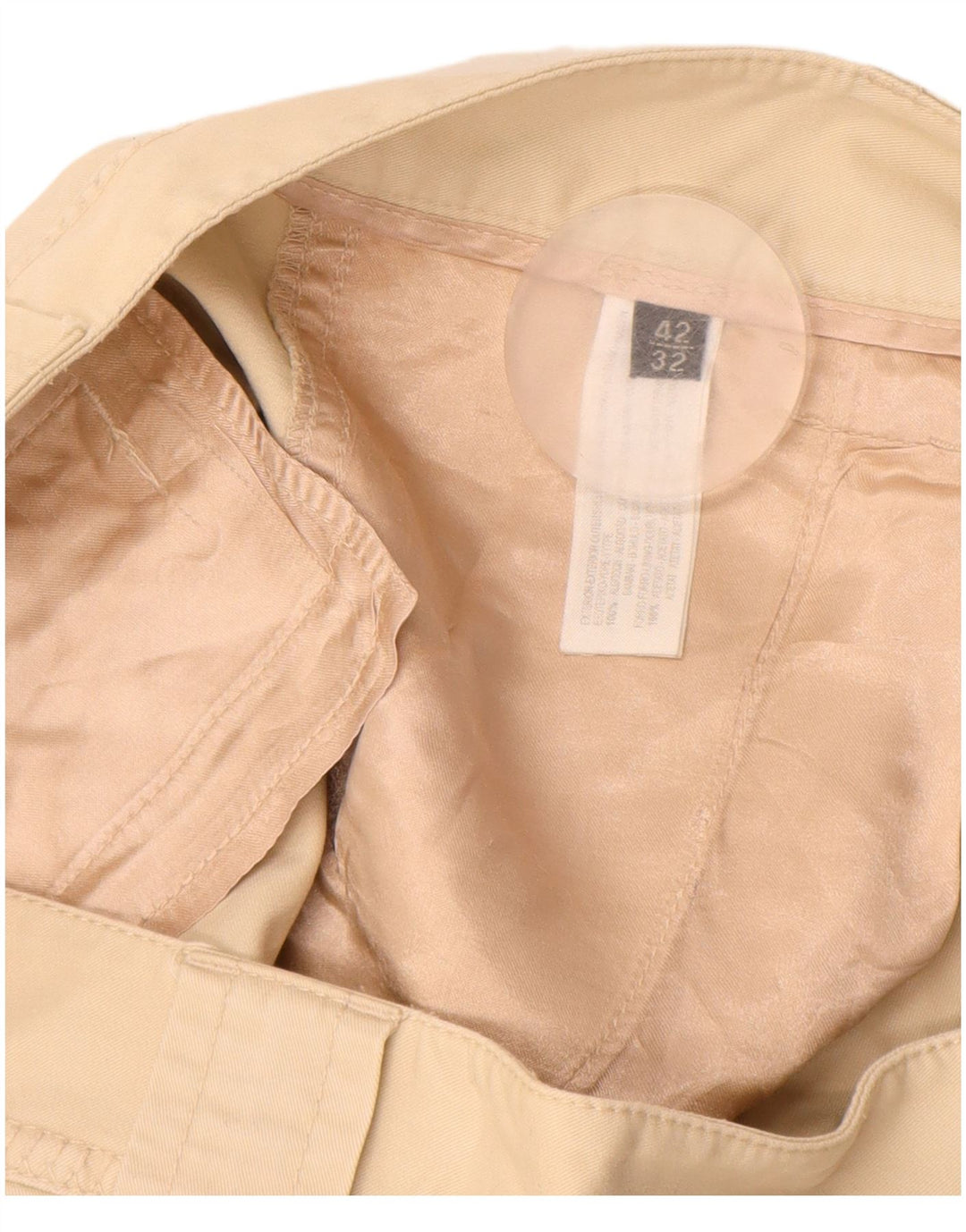 MASSIMO DUTTI Lige Chinobukser til kvinder EU 42 Large W32 L33 Beige
