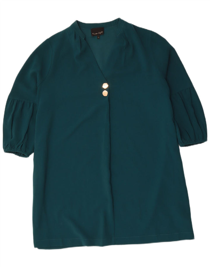 FASE otte Dame Oversized 3/4 ærmet bluse Top UK 18 XL Grøn