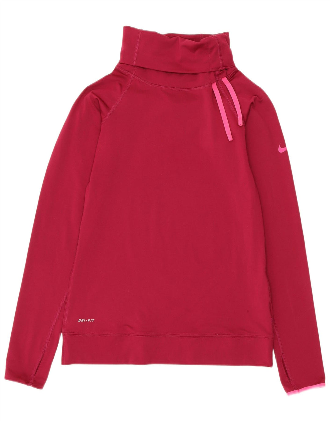 NIKE Dame Dri Fit Sweatshirt Jumper UK 8 Small Pink Polyester