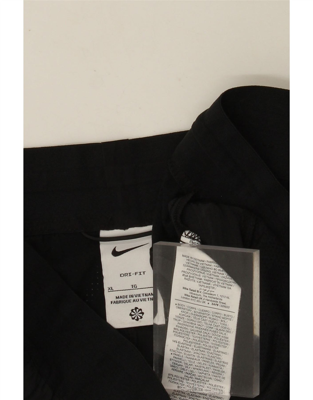 NIKE Dri Fit sportsshorts til kvinder UK 18 XL sort polyester