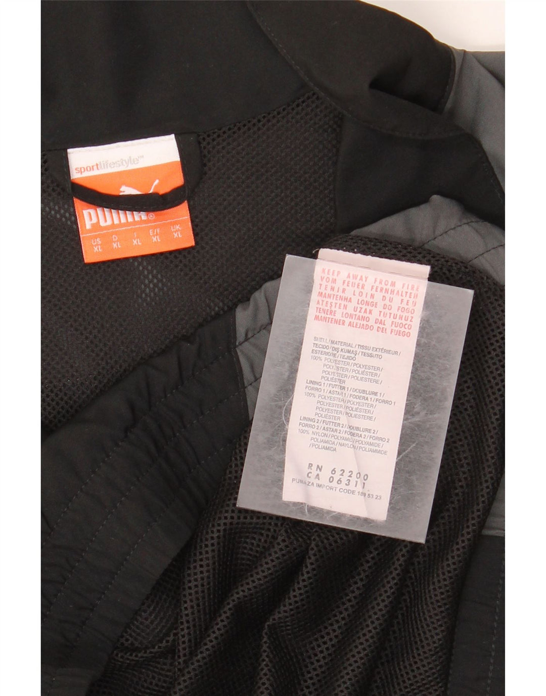 PUMA Træningsdragt til mænd Topjakke XL Sort Colourblock Polyester