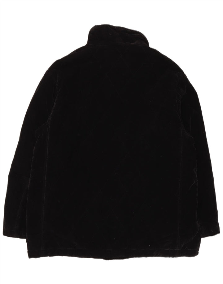 Trussardi Herre Quiltet Windbreaker Jacket IT 54 2XL Sort Bomuld