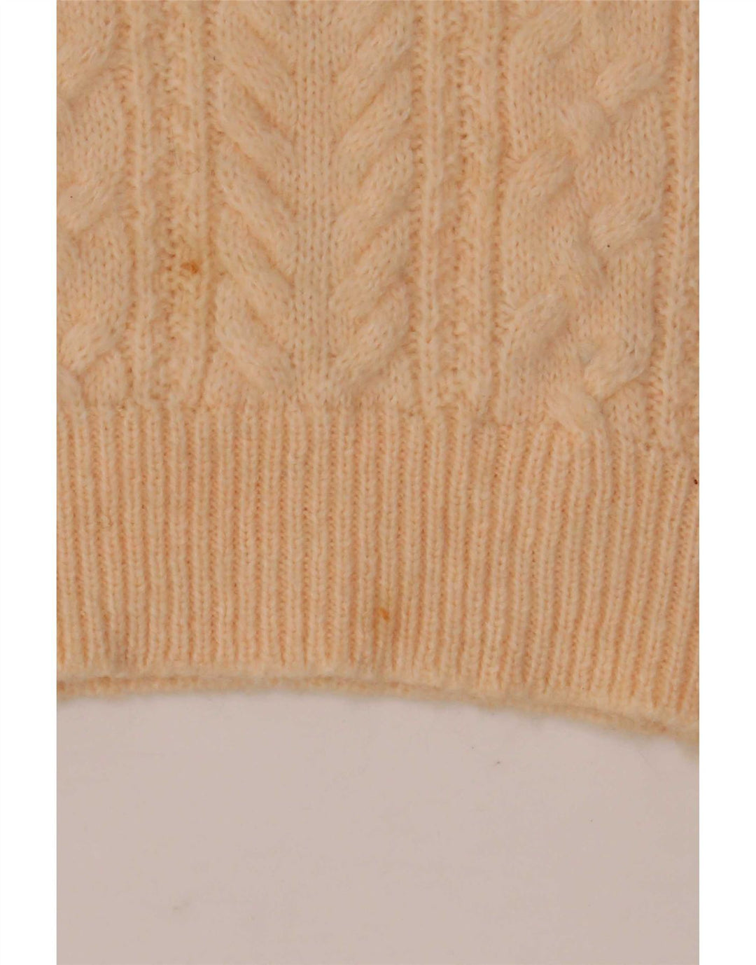 Zara Dame Jumper Sweater UK 16 Stor Beige Uld