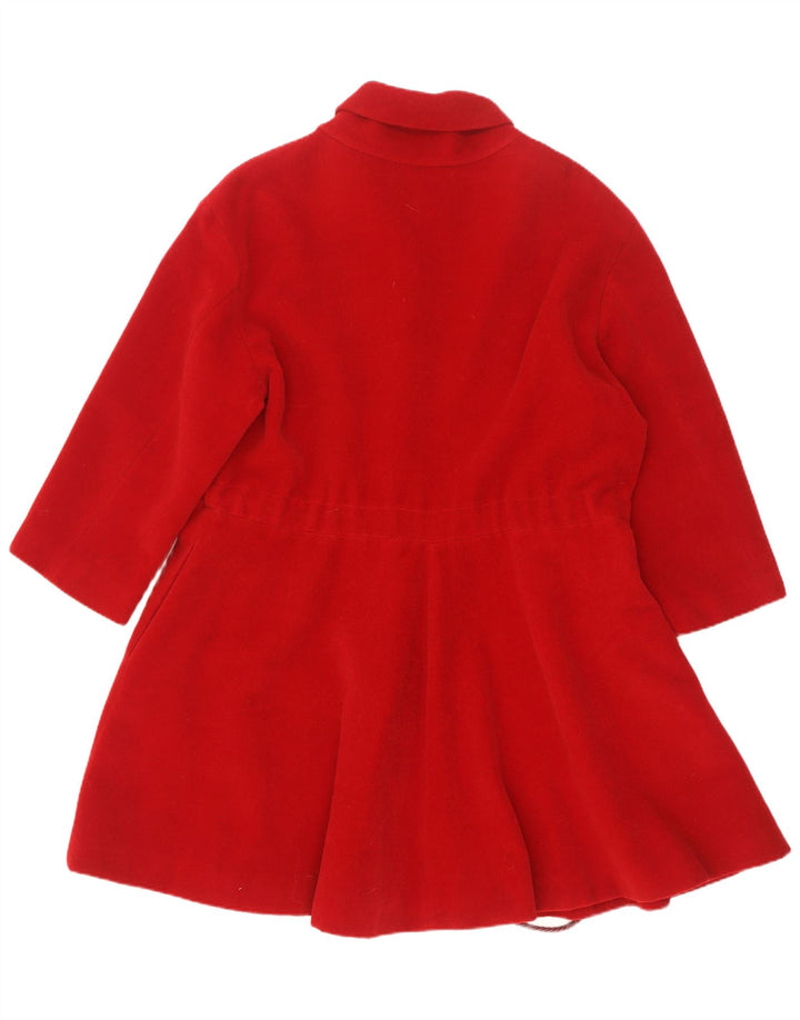 Deni-Cler Dame Oversized Overfrakke UK 10 Lille Rød Uld