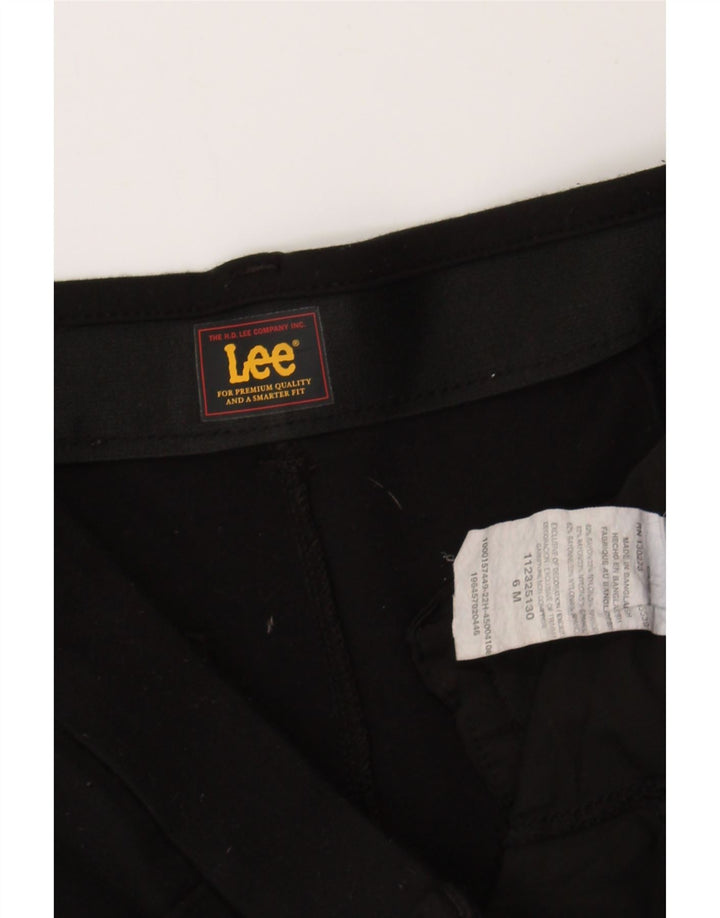 LEE Womens Straight Casual Trousers US 6 Medium W30 L30 Black Nylon Vintage Lee and Second-Hand Lee from Messina Hembry 