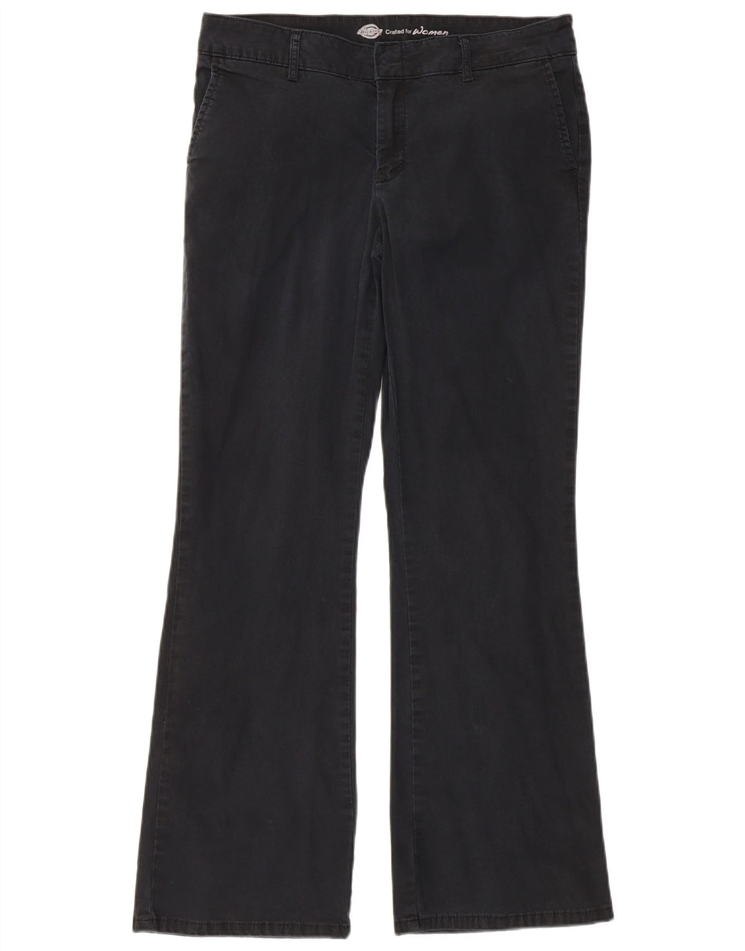 Dickies Dame Bootcut Slim Casual Bukser W32 L30 Sort Bomuld