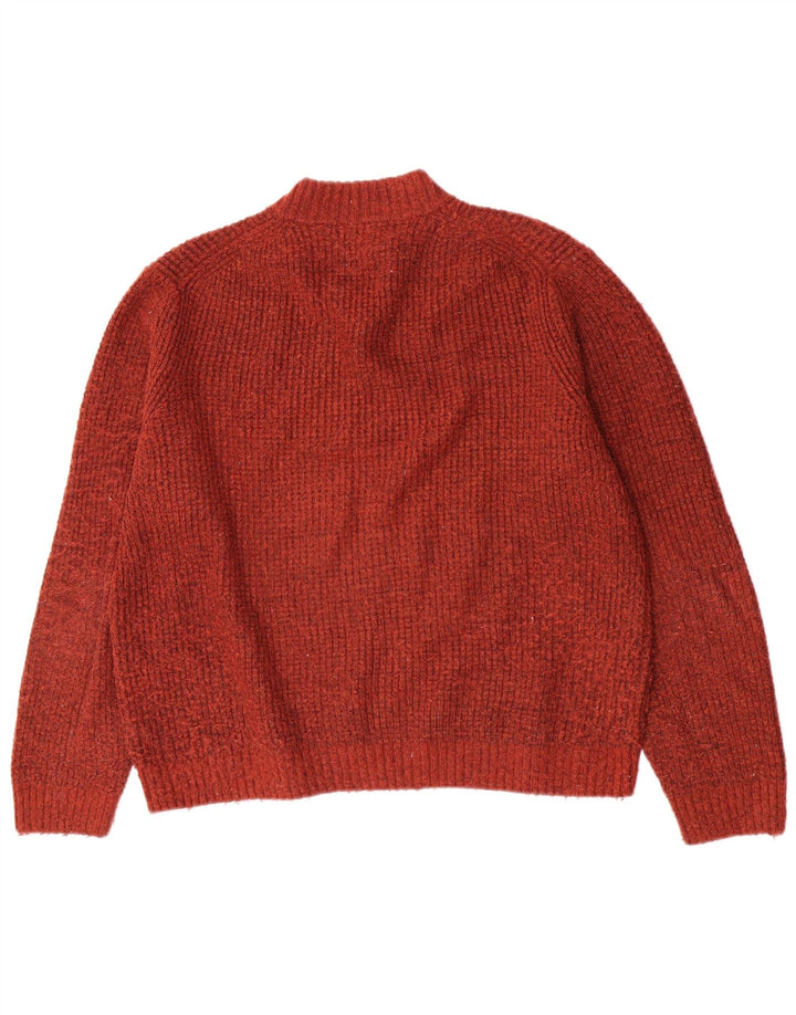 Marks & Spencer Herre Turtle Neck Jumper Sweater XL Rød Akryl