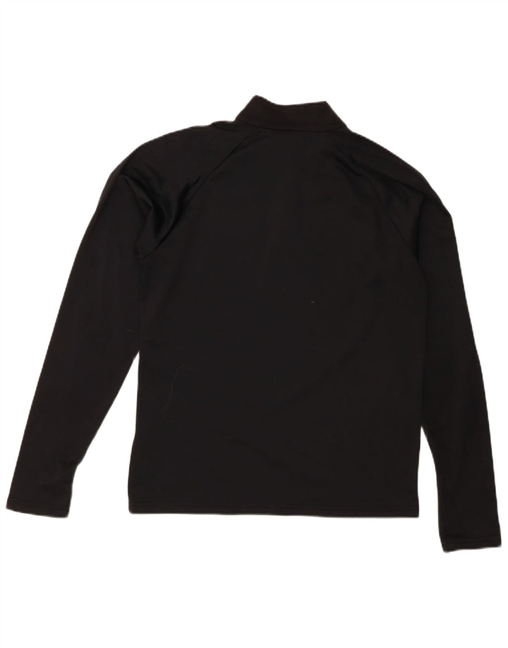 PUMA Mens Graphic Zip Neck Pullover Tracksuit Top Medium Black Polyester