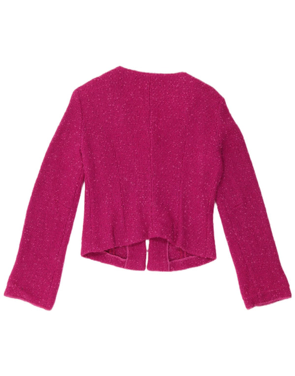 Mariella Burani Dame Bolero Jumper UK 14 Large Burgundy Virgin Wool