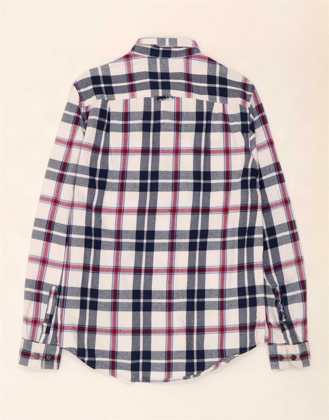 Superdry Flanelskjorte til mænd Stor marineblå ternet bomuld