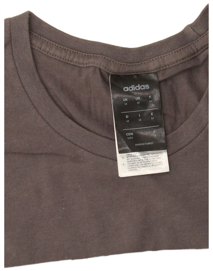 Adidas Herre grafisk T-shirt top mellemgrå bomuld