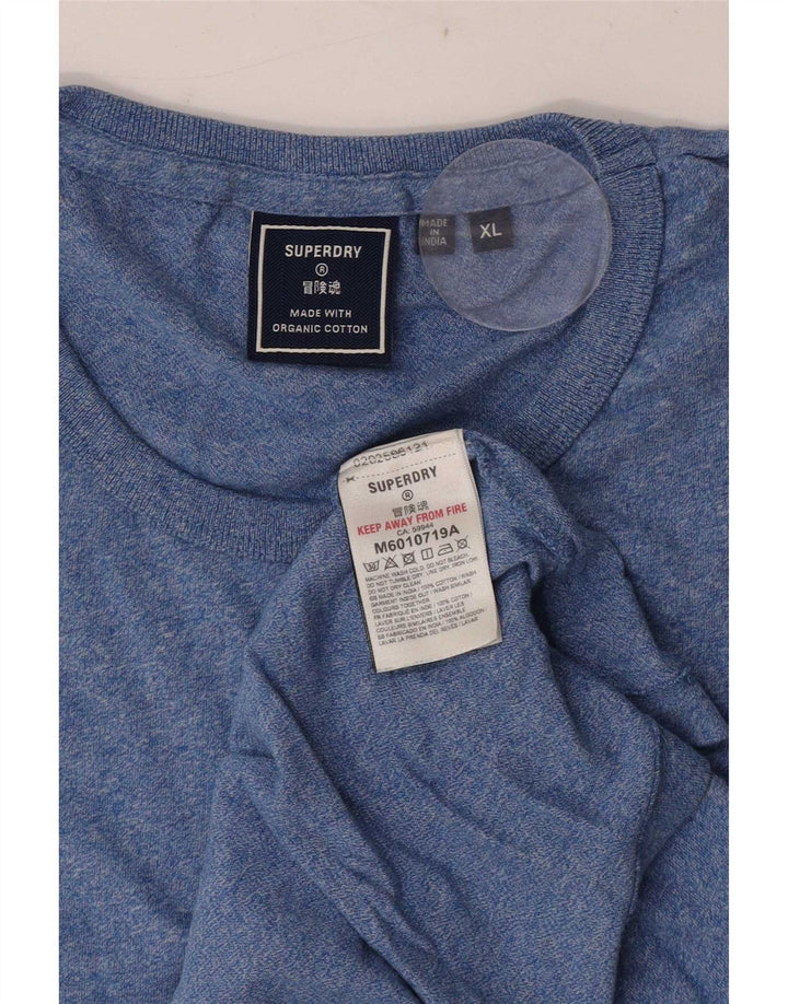 Superdry Herrevest Top XL Blå Flecked Bomuld