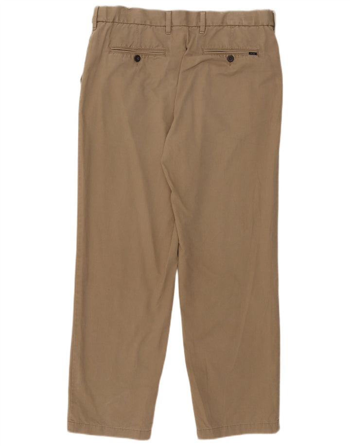 Marks & Spencer Herre Regular Fit Suit Bukser W36 L31 Beige Bomuld