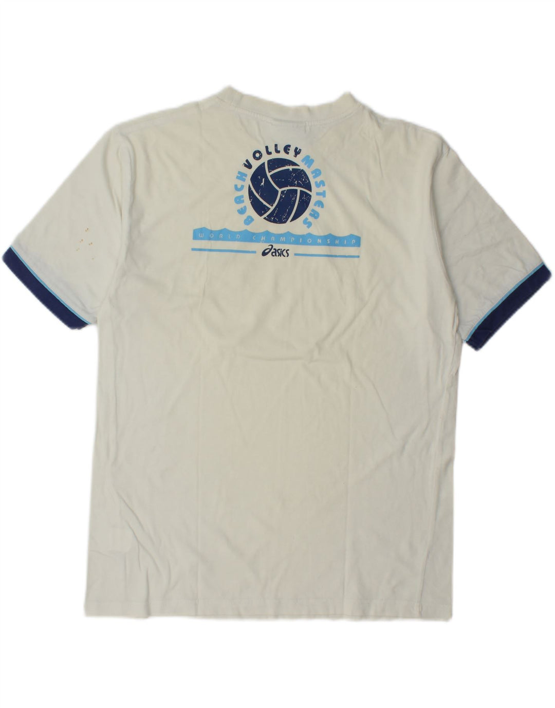 Asics Herre grafisk T-shirt Top Stor hvid Colourblock Bomuld