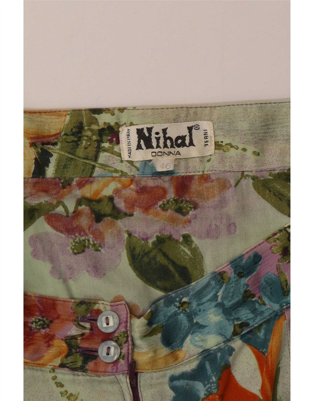 Vintage lige nederdel til kvinder IT 46 Large W30 Multicolored Floral