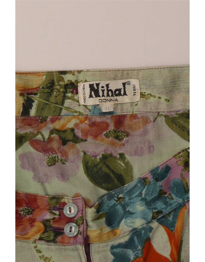 Vintage lige nederdel til kvinder IT 46 Large W30 Multicolored Floral