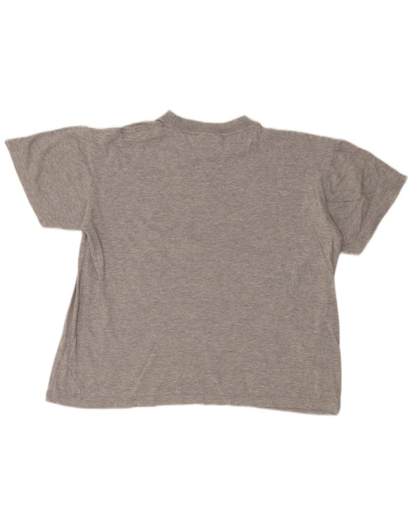 Kappa Dame Grafisk T-Shirt Top UK 14 Medium Grå Bomuld