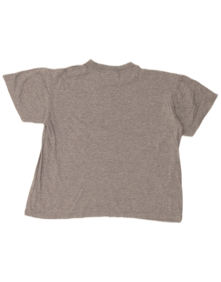 Kappa Dame Grafisk T-Shirt Top UK 14 Medium Grå Bomuld