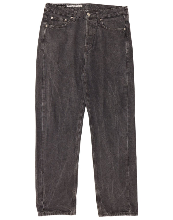 ZARA Straight Jeans til mænd EU 42 Large W32 L32 Sort Bomuld