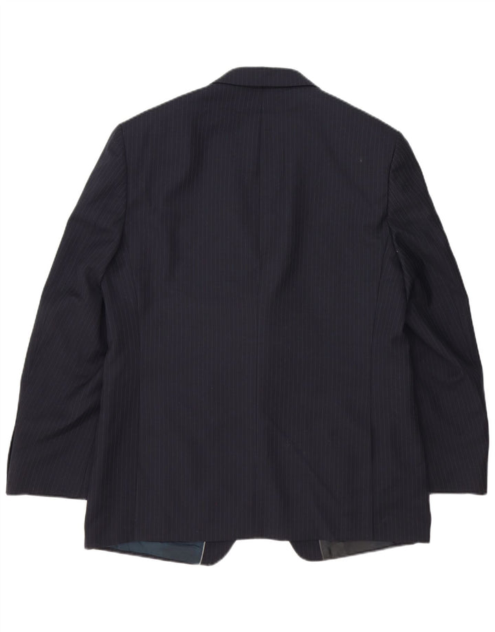 Marks & Spencer Herre 2-knaps blazerjakke UK 42 XL Marineblå nålestribe