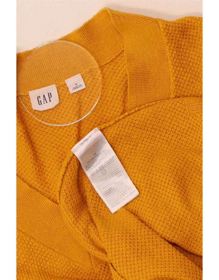 Gap Dame V-hals sweater UK 14 Medium Gul Bomuld