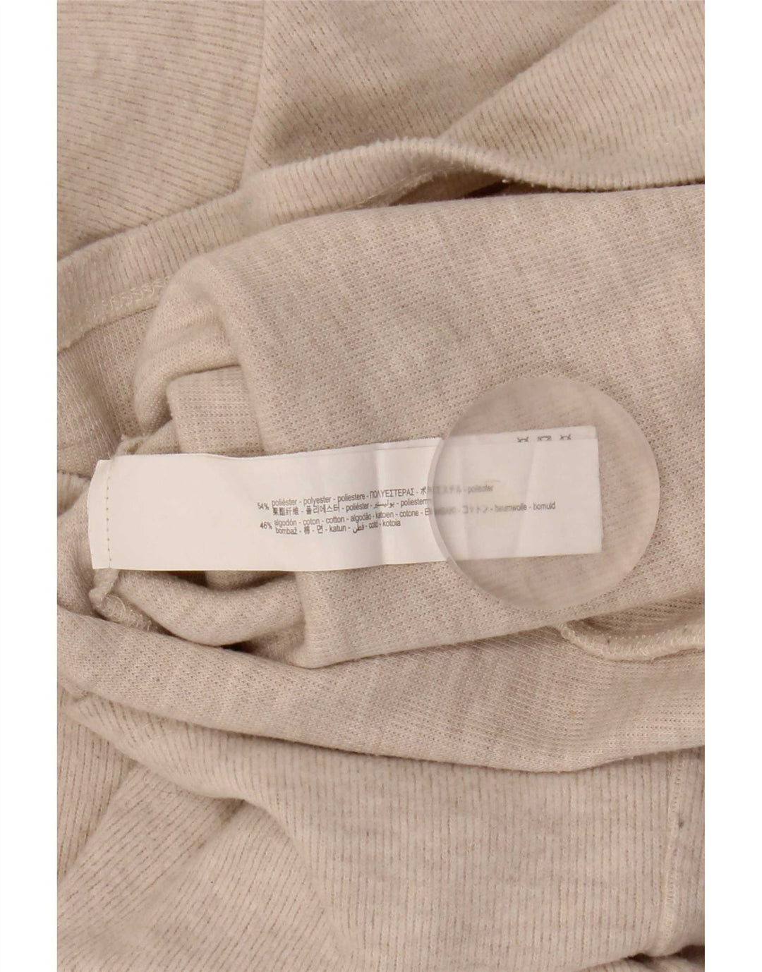 Zara Dame 3/4-ærmet Jumper Dress UK 14 Medium Beige Polyester