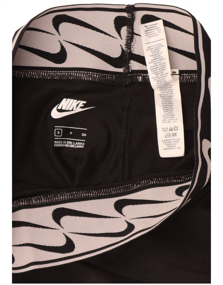 NIKE Grafiske Leggings til kvinder UK 10 Lille sort bomuld