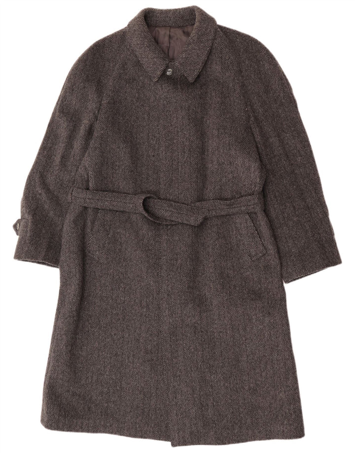 Vintage Herre Overfrakke EU 54 2XL Grå Sildeben