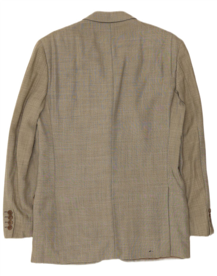 UNGARO Herre 3-knaps blazerjakke IT 46 Small Khaki Wool