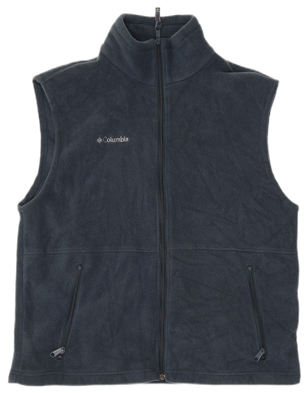 Columbia Herre Fleece Gilet UK 40 Large Navy Blue Polyester