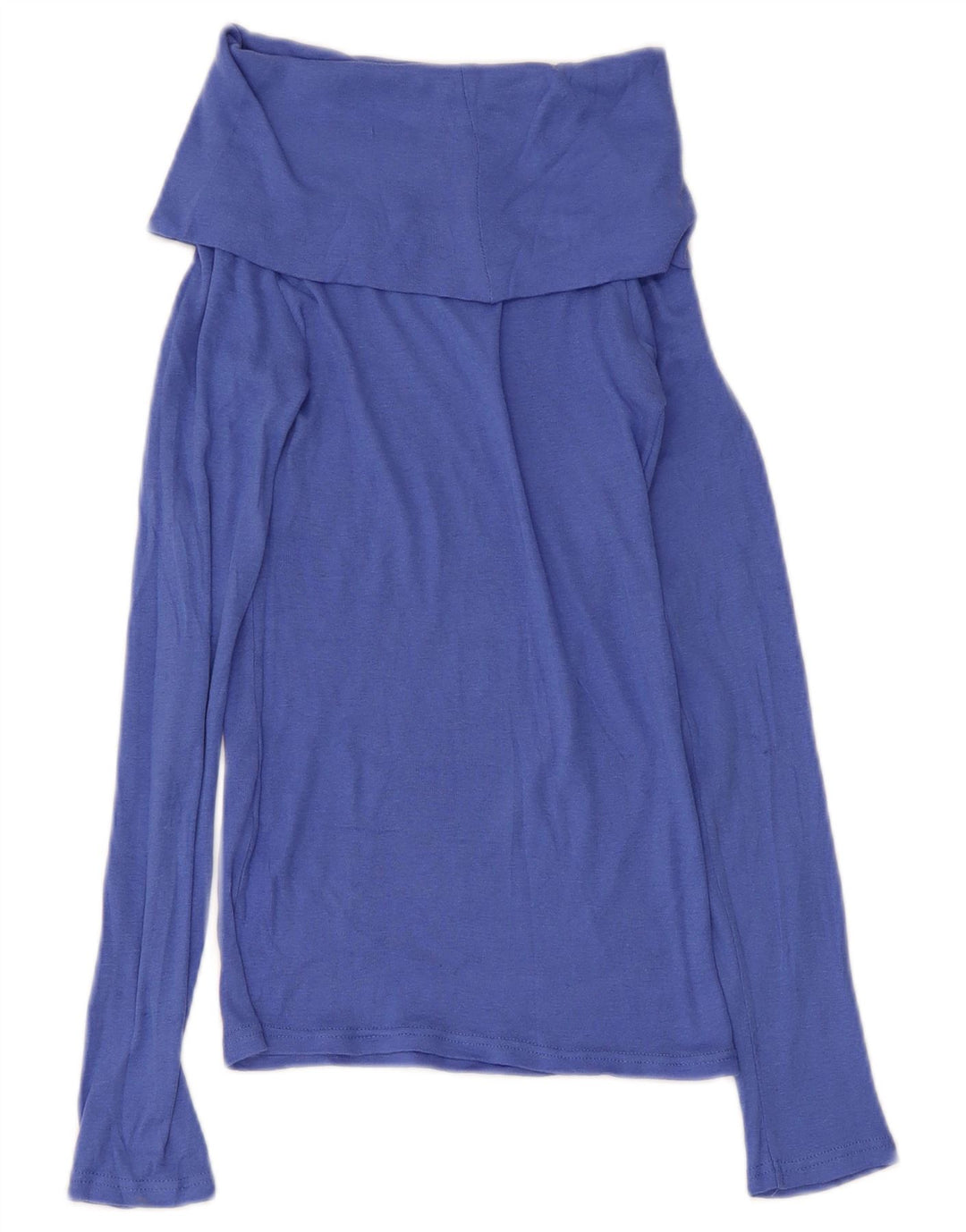 Zara Dame Roll Neck Top Langærmet UK 8 Small Blue