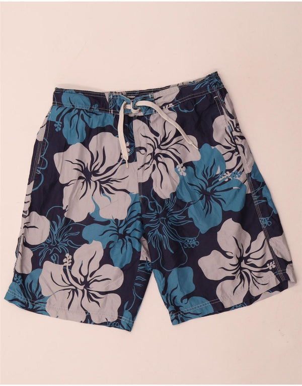 Marks & Spencer Herre Blue Harbor svømmeshorts Medium Navy Blue Floral