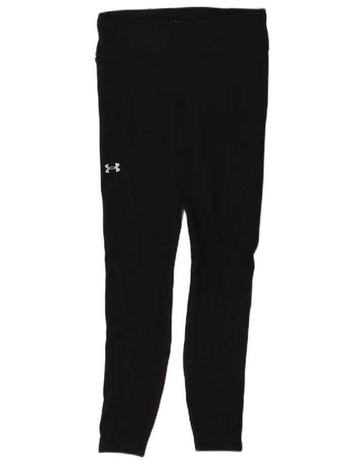 Under Armour Womens Heat Gear Leggings UK 12 Medium Navy Blue