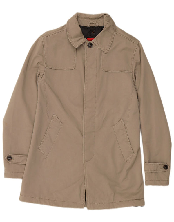 Zara Herre Overfrakke UK 36 Small Beige Bomuld