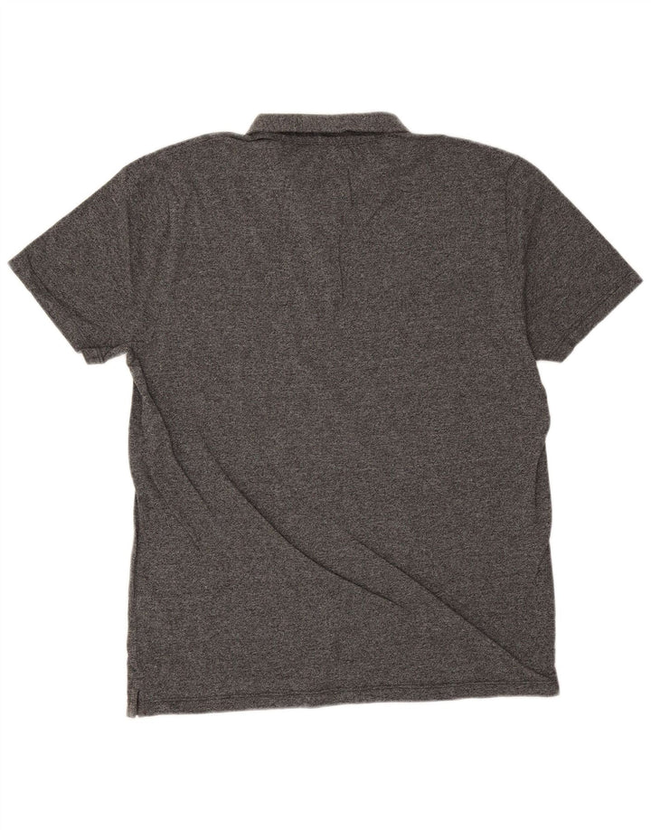 Reiss Poloshirt til mænd, stor grå flækket bomuld
