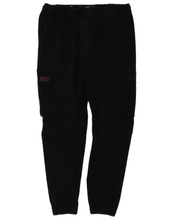 ZARA Joggers til mænd Cargo Bukser Large W34 L27 Sort Bomuld