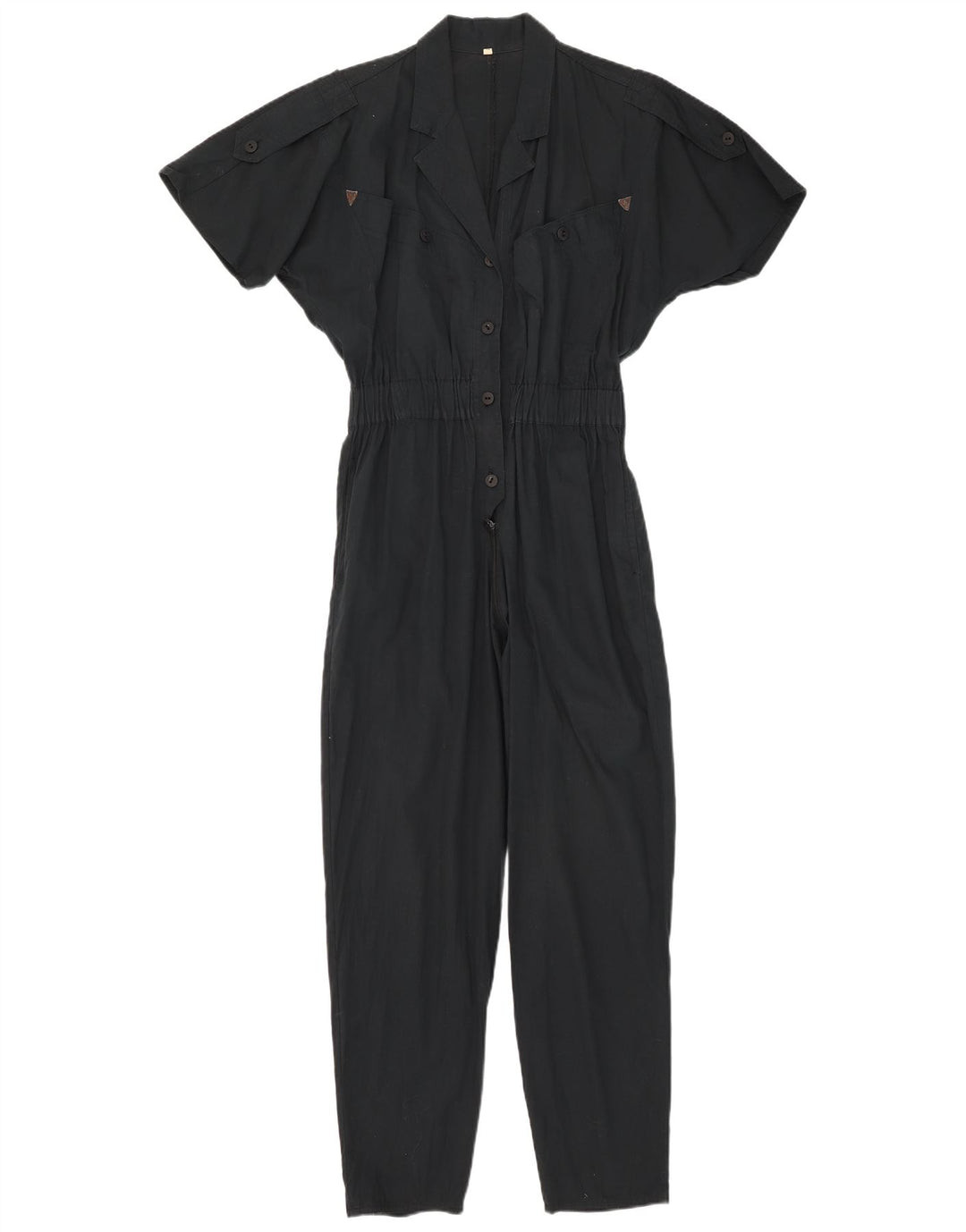 Vintage Jumpsuit til kvinder IT 42 Mellem marineblå bomuld