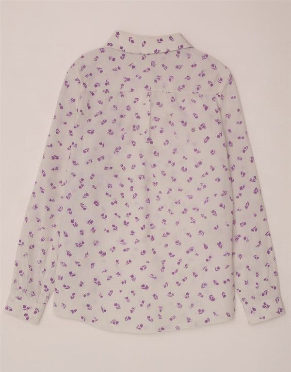 Primavera Firenze Womens Pullover Shirt Blouse UK 14 Medium White Floral