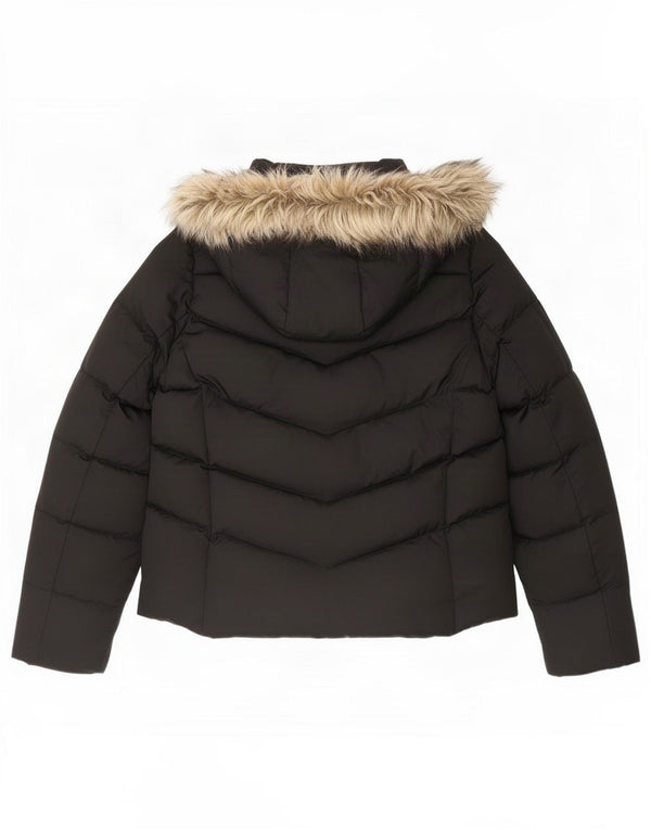 Gap Polstret hættejakke til kvinder UK 14 Medium Sort Polyester