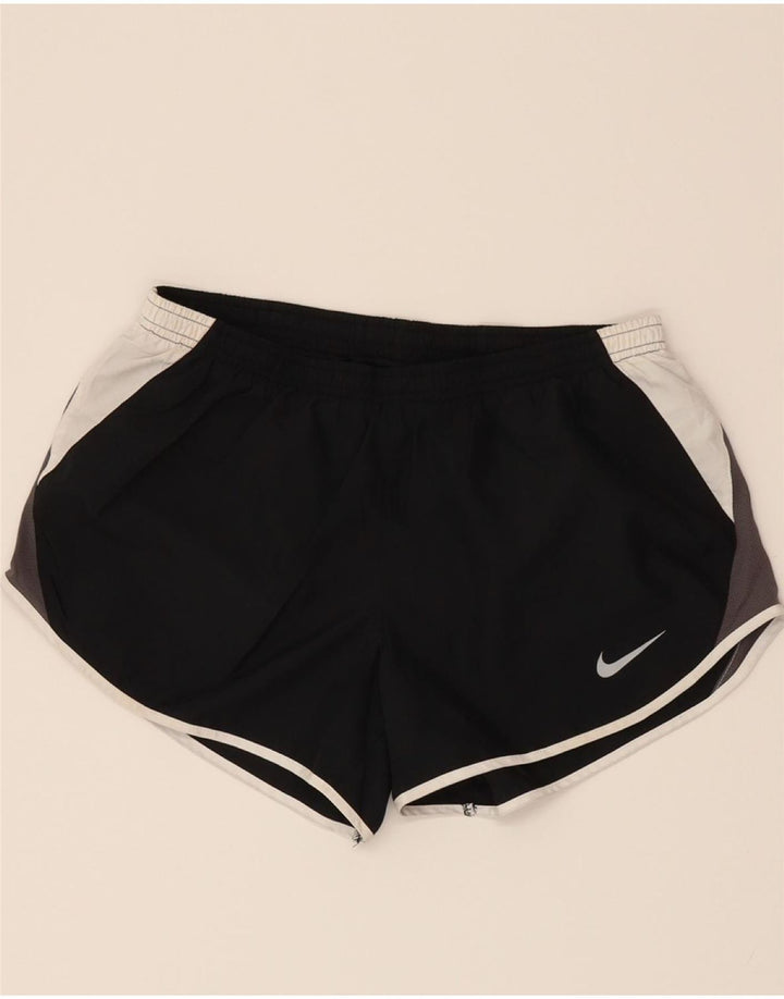 NIKE Womens Dri Fit Sport Shorts Medium Black Colourblock Vintage Nike and Second-Hand Nike from Messina Hembry 