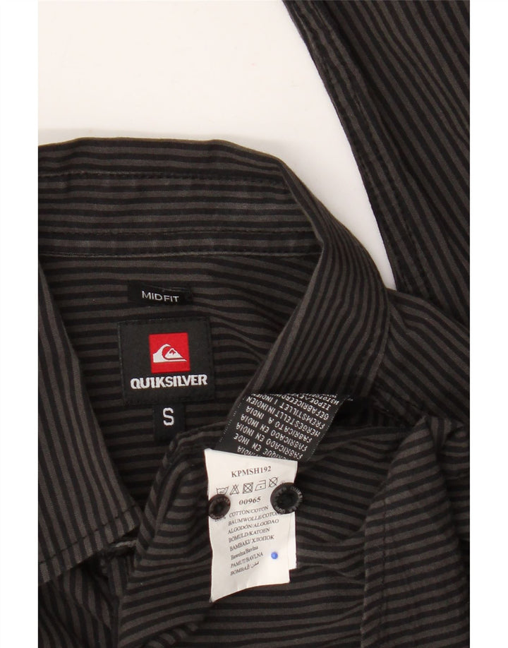 Quiksilver Herre Mid Fit-skjorte, lille gråstribet bomuld