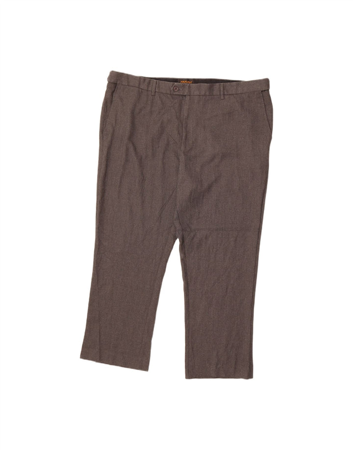 FARAH Mens Classic Slim Suit Trousers W46 L29 Grey Polyester Vintage Farah and Second-Hand Farah from Messina Hembry 