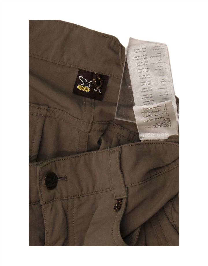 SALEWA Womens Cargo Bermuda Shorts XL W38 Khaki Polyamide