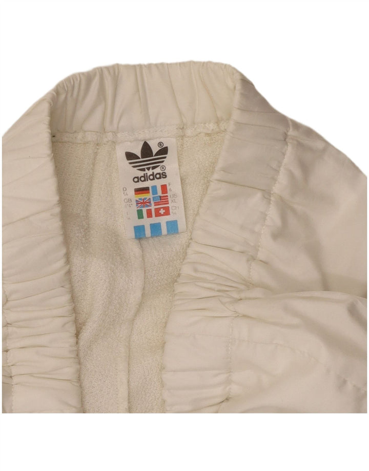 ADIDAS Womens Tracksuit Trousers Joggers UK 18 XL White Polyester